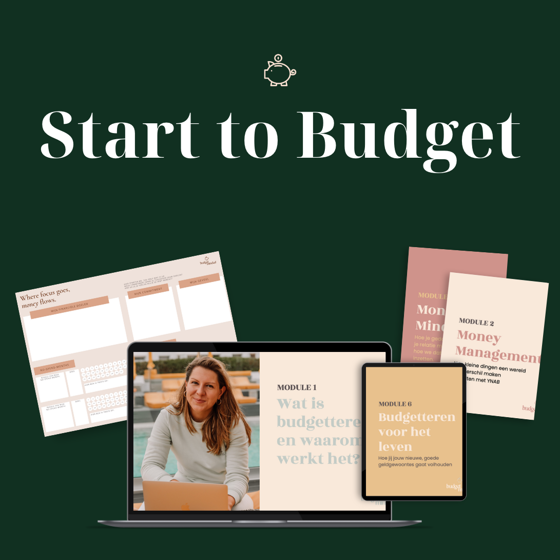 Start to Budget logo met producten